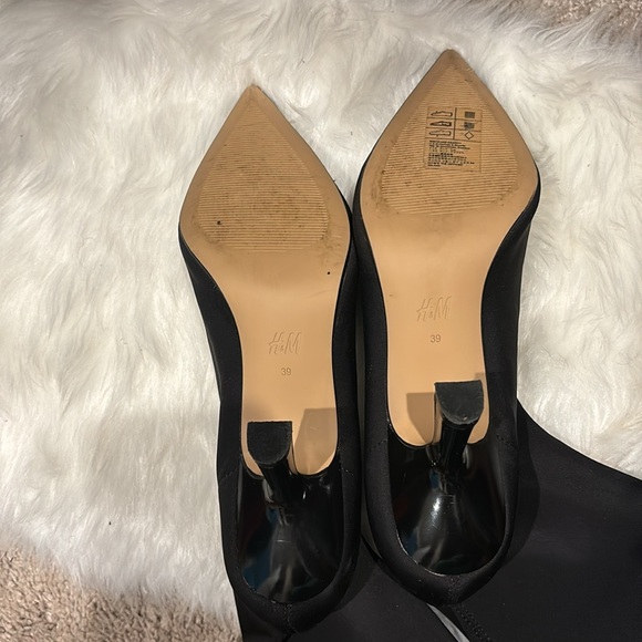 Black mid calf 2” heeled booties - Picture 3 of 3